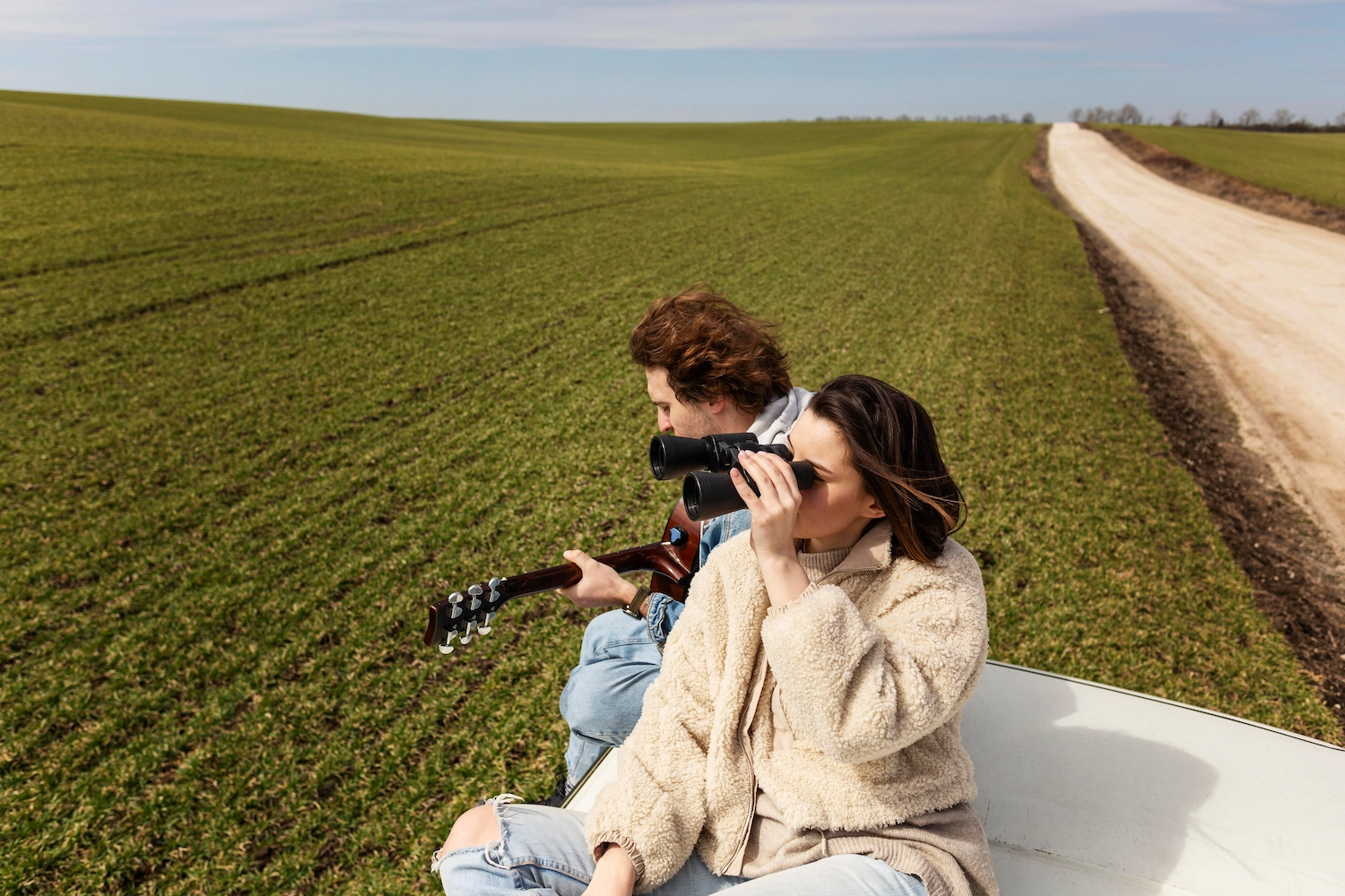 Documentary filming in British countryside